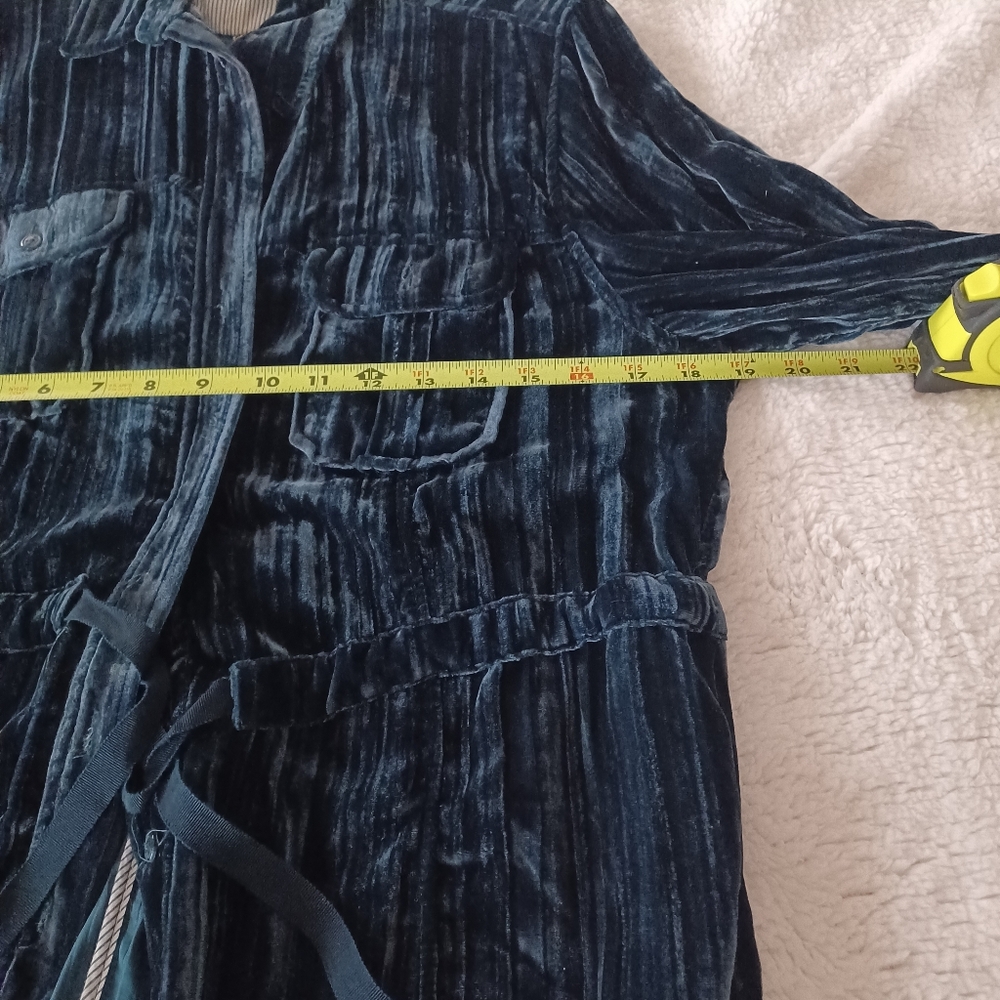 Coldwater Creek crushed velvet shirt dress - Picture 2 of 4